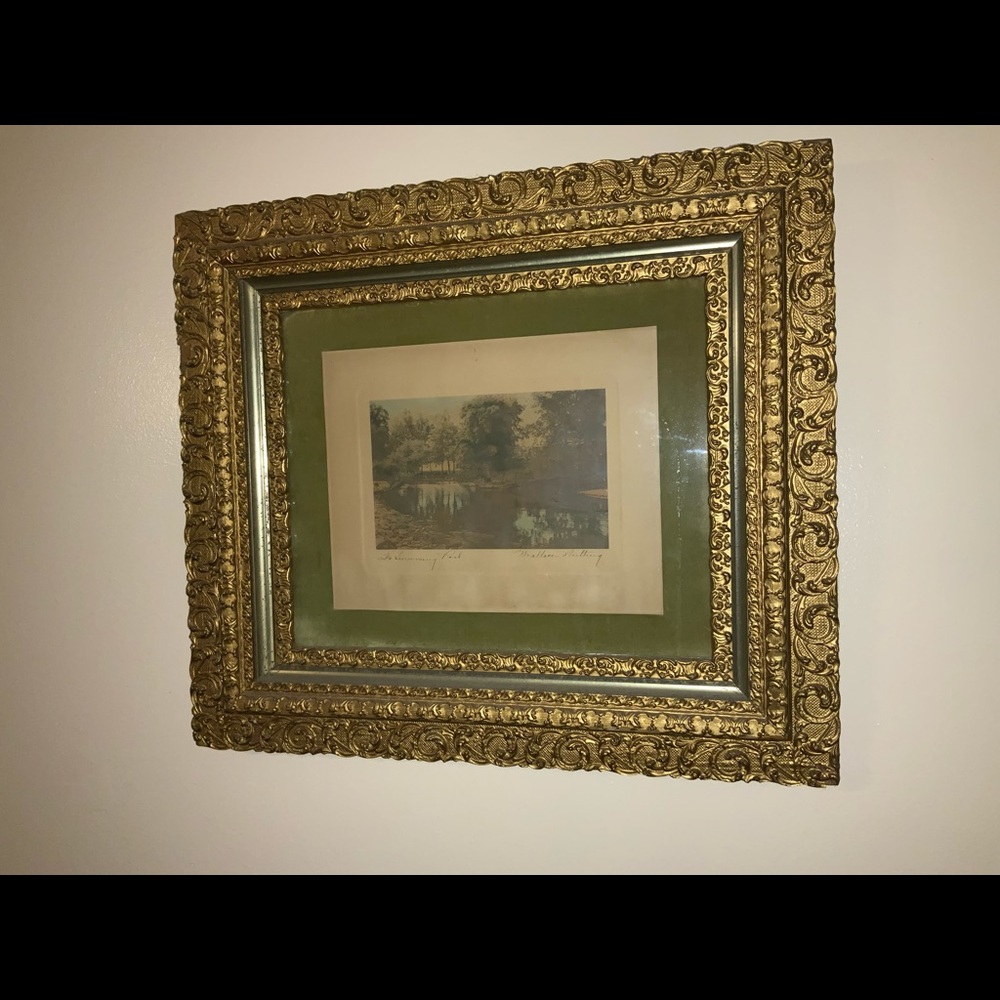 Oringinal WALLACE NUTTING/ THE SWIMMING POOL. Original.